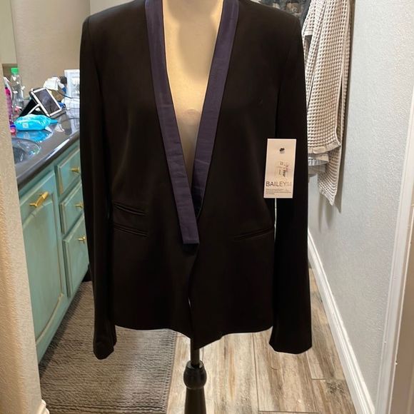 Bailey 44 Jackets & Blazers - Bailey, 44 new with tags blazer, black with blue trim size large